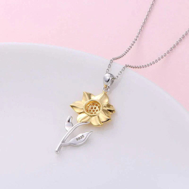 Sterling Silver Sunflower Gold Necklace 5