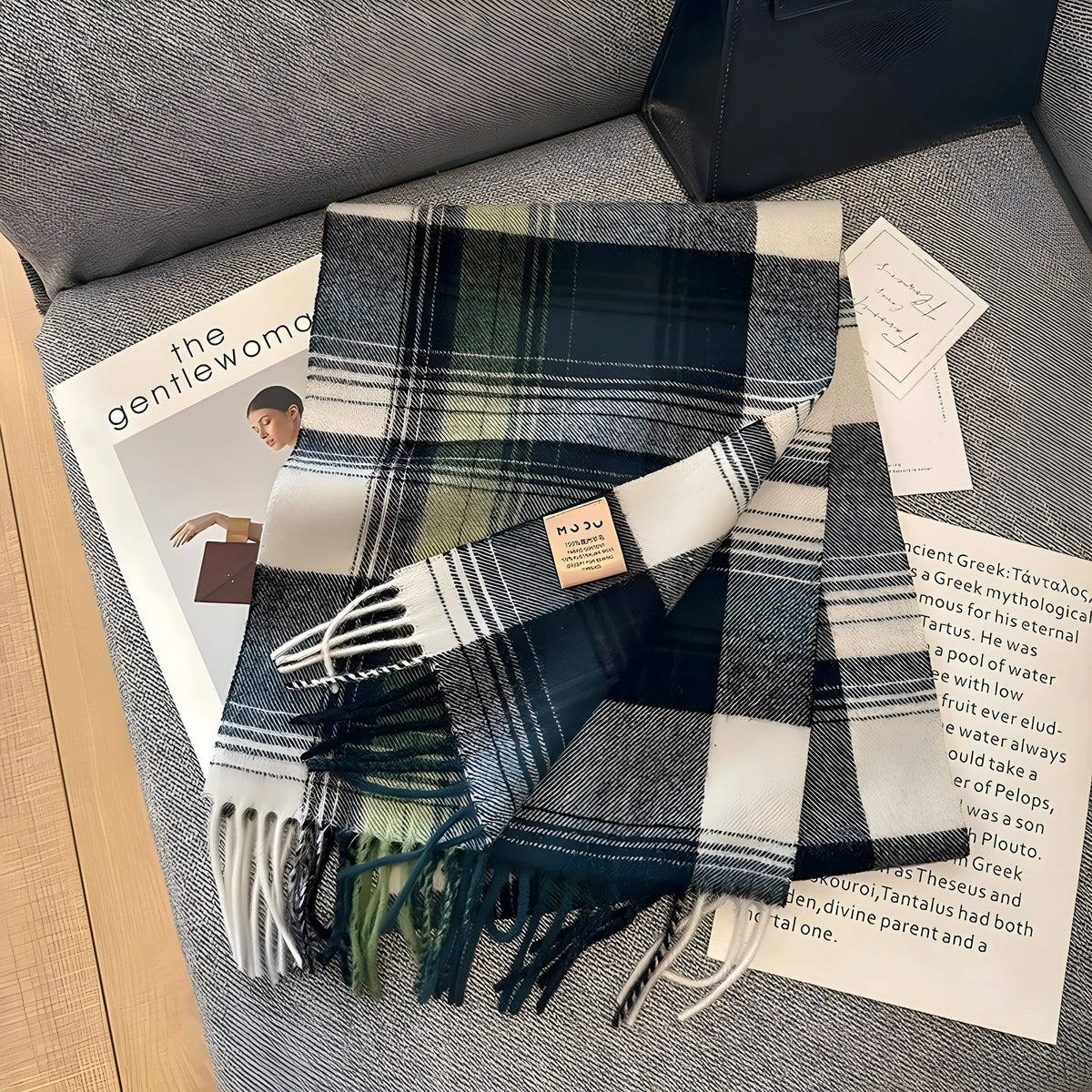 Stylish British Checked Cashmere Women's Winter Scarf - Victoria 4