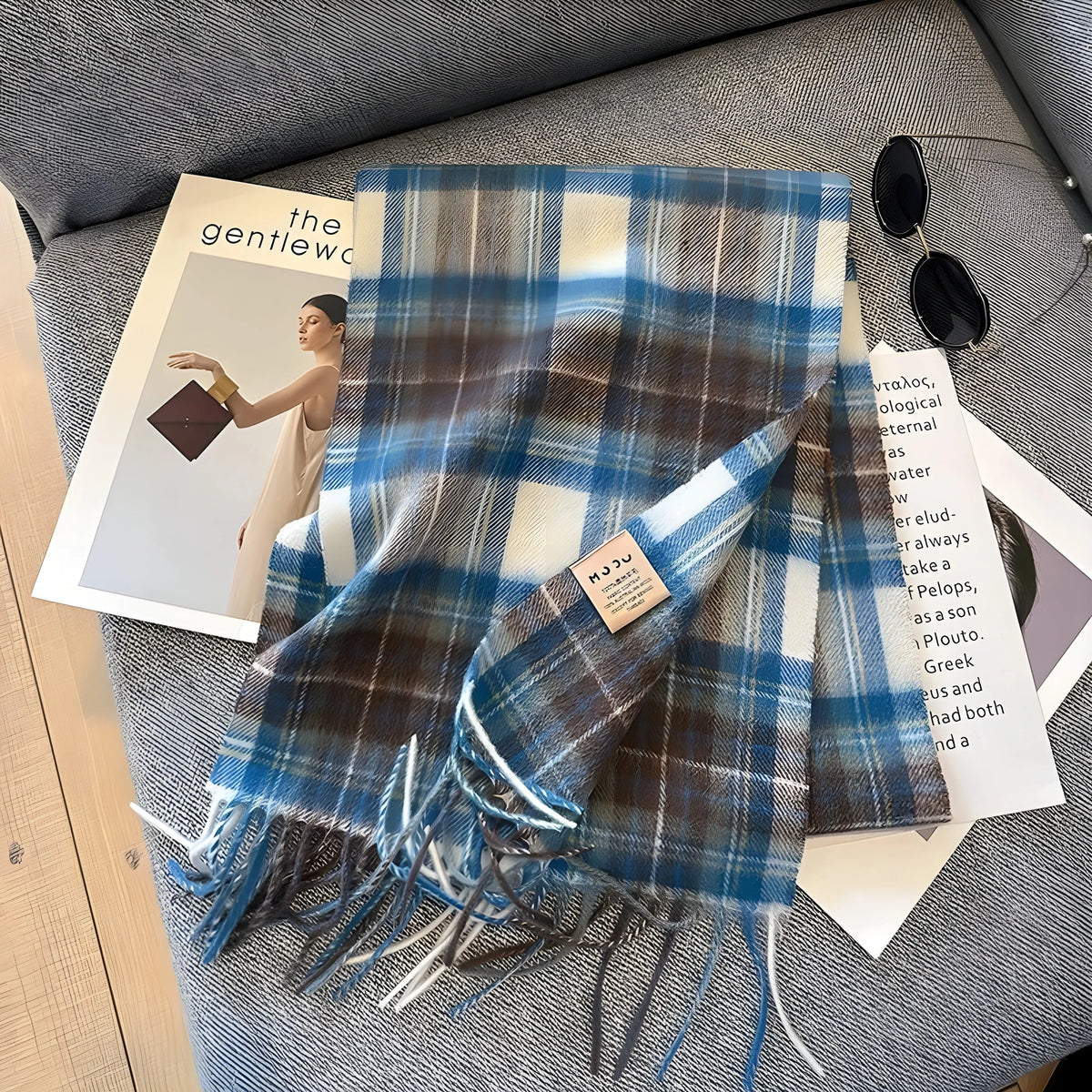 Stylish British Checked Cashmere Women's Winter Scarf - Victoria 6