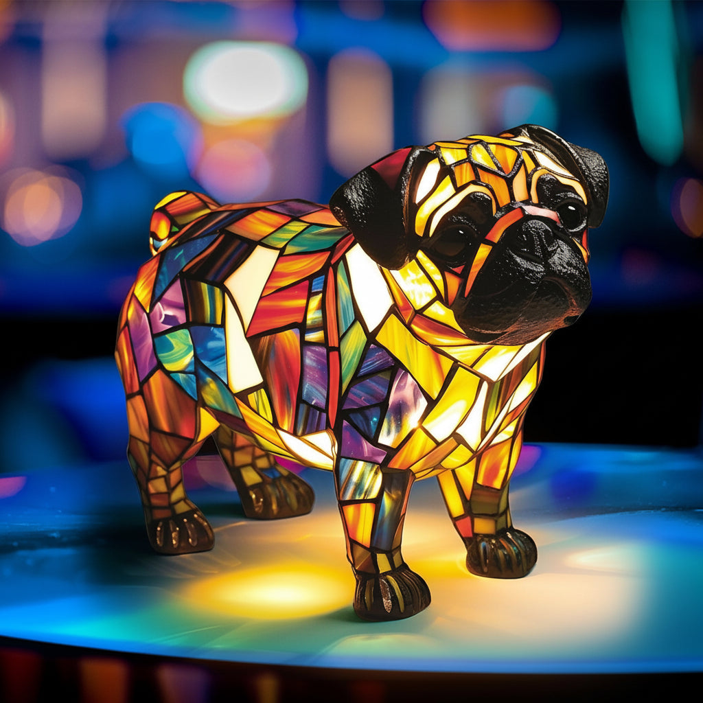 Table Lamp Decorative Resin Dog Figurine Accent Light 1