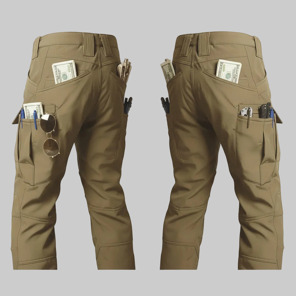 Tactical Pants Fleece Lined Cargo Pocket Casual Outdoor Pants 2