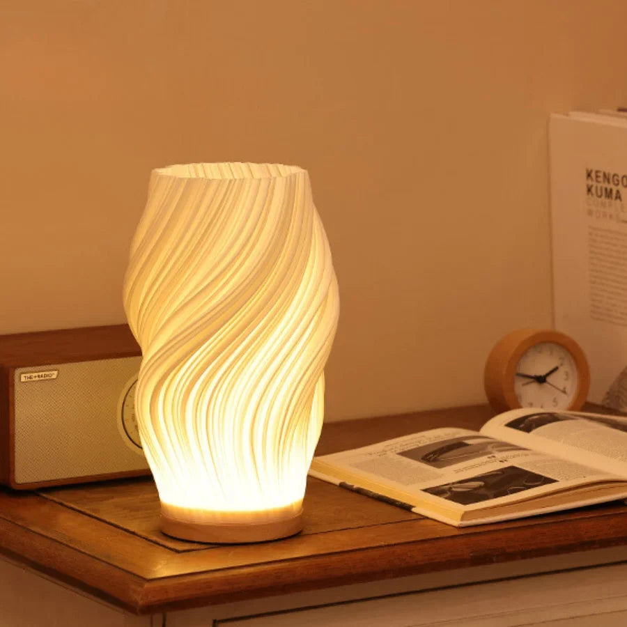 Glass table lamp