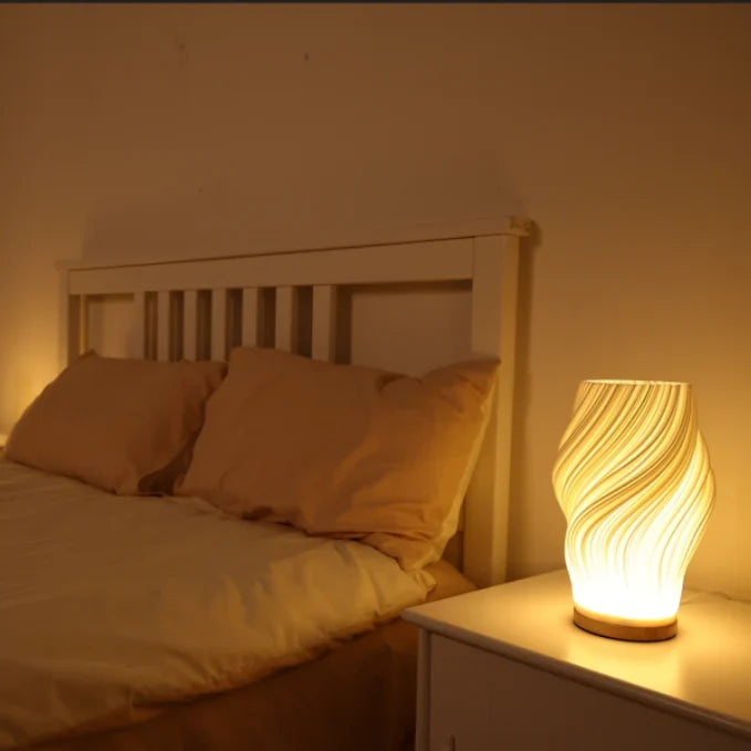 Glass table lamp