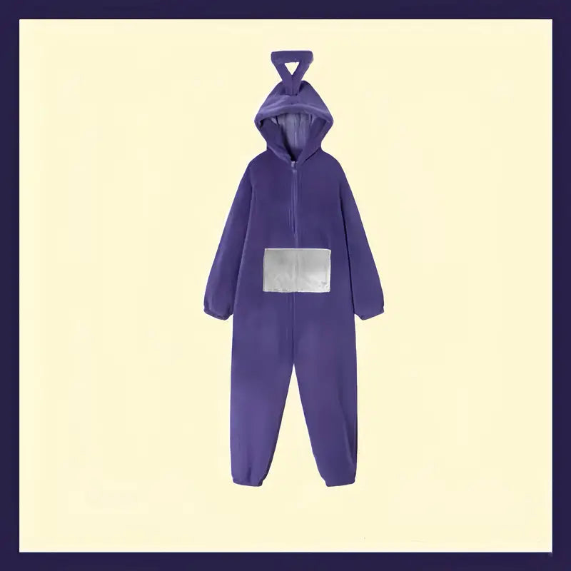 Teletubbies Kostuum Pyjama - Flanel Jumpsuit met Capuchon 2