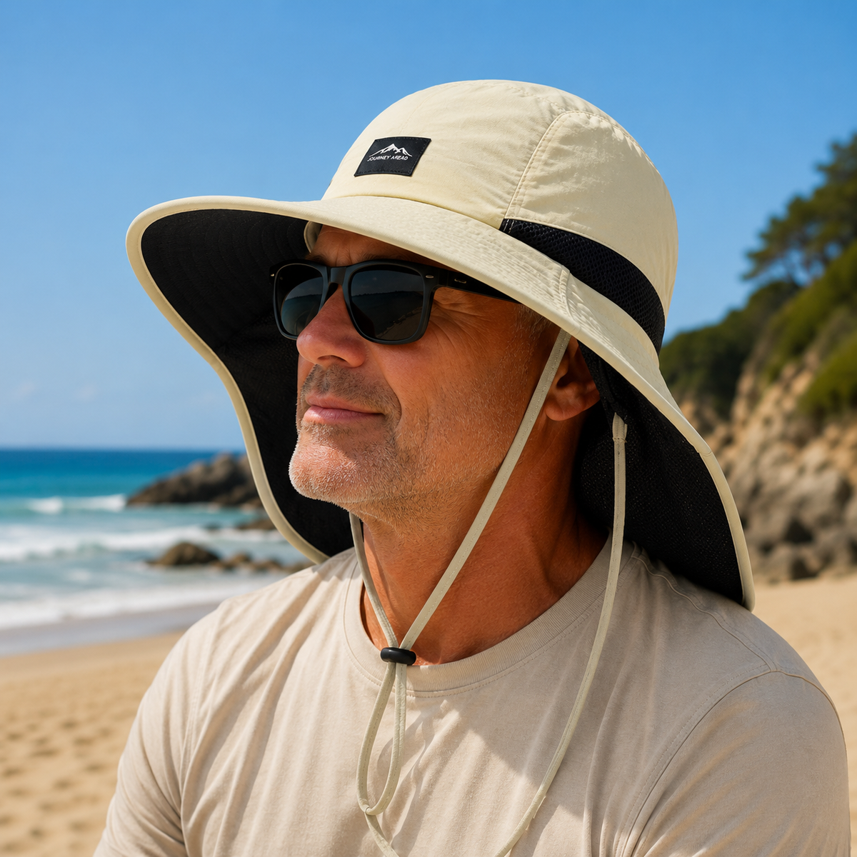Thrives Outdoor | Brimveil Sun Protection Hat with Neck Flap | UPF 50+ 10