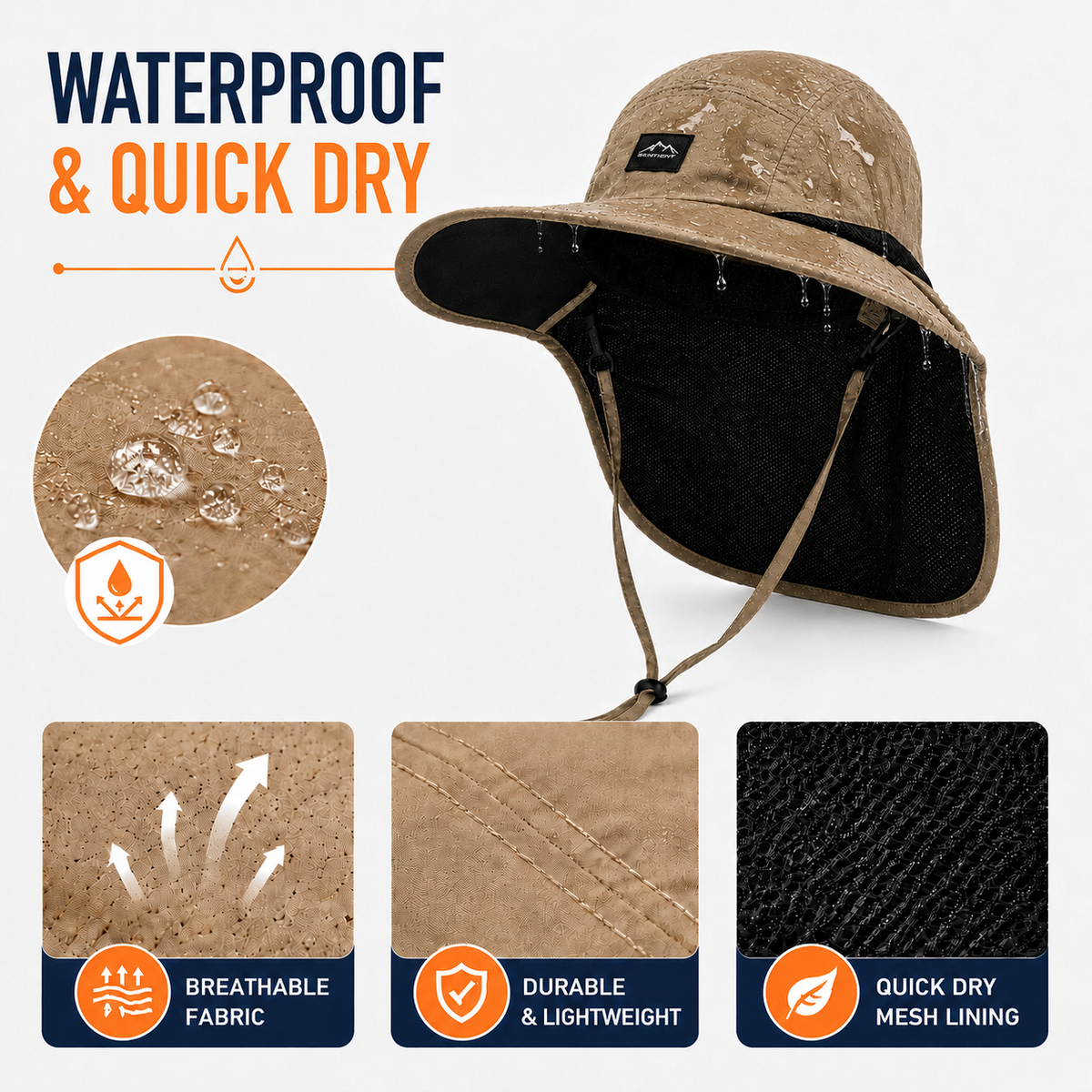 Thrives Outdoor | Brimveil Sun Protection Hat with Neck Flap | UPF 50+ 5