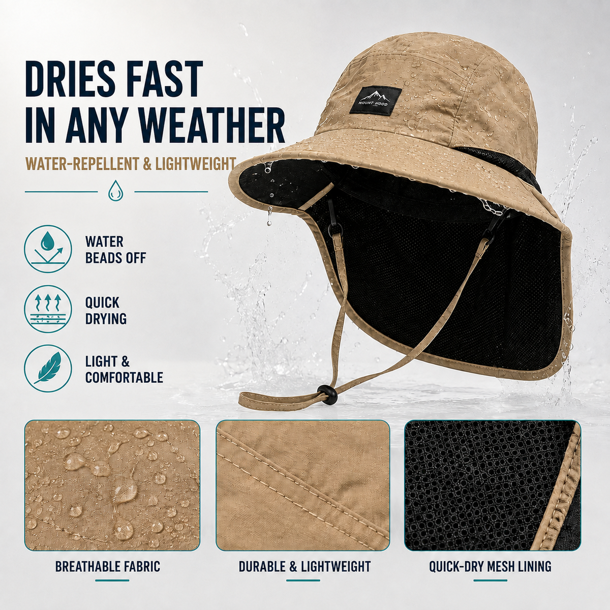 Thrives Outdoor | Brimwick Wide-Brim Hat with Neck Protection 6