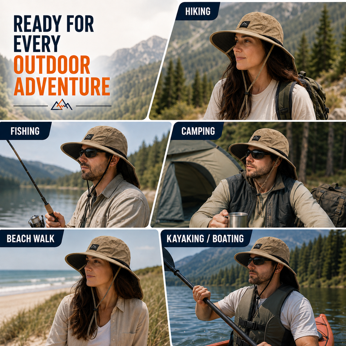 Thrives Outdoor | Brimwick Wide-Brim Hat with Neck Protection 7