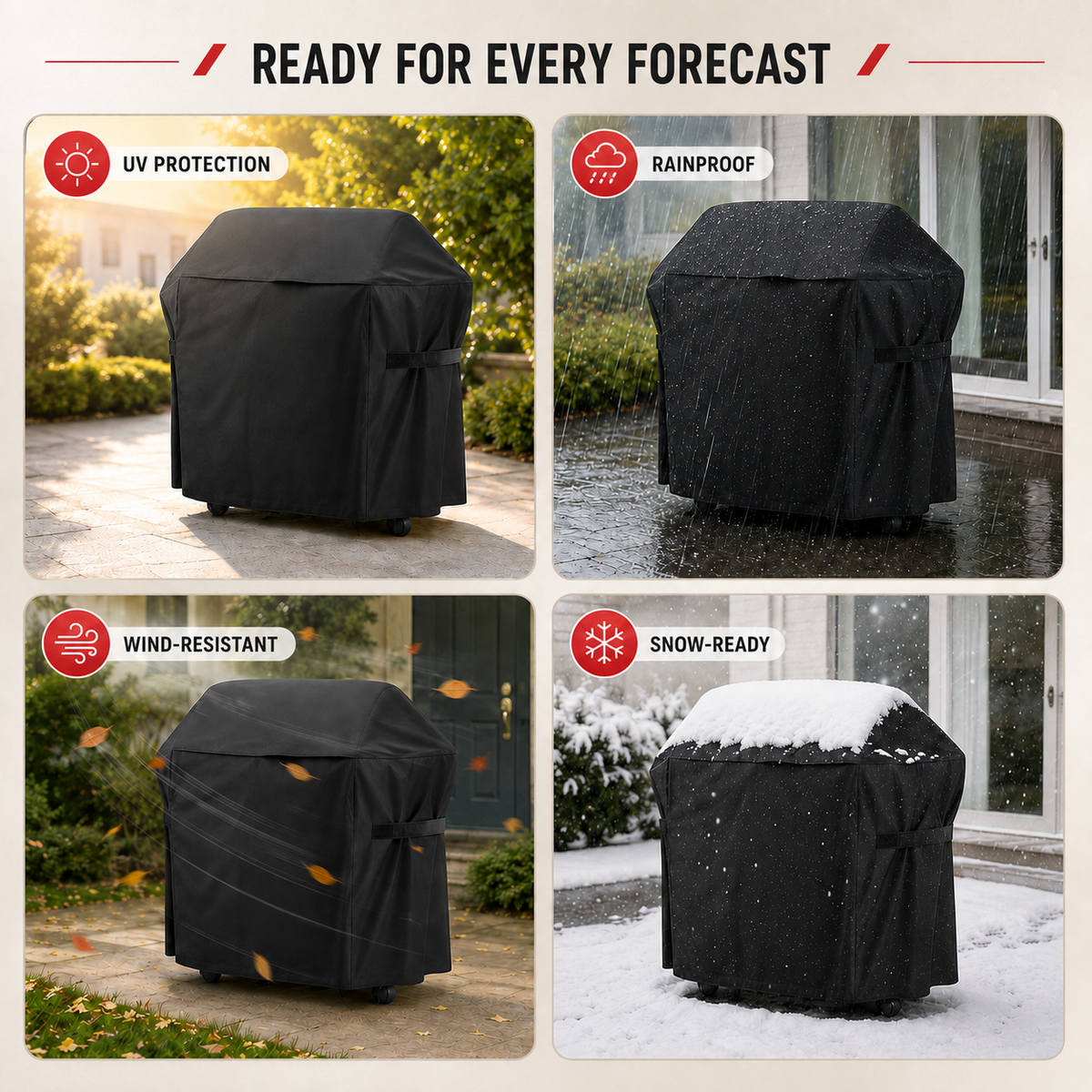 Thrives Outdoor | Covara Heavy-Duty Barbecue Grill Cover 5