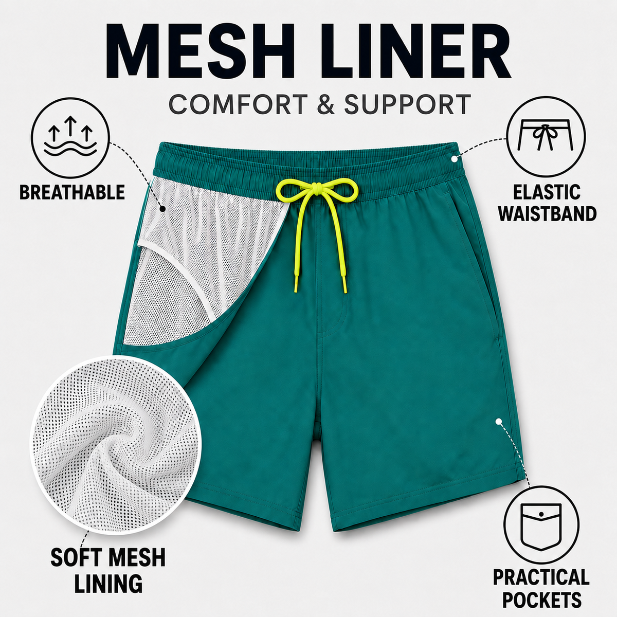 Thrives Outdoor | Marinex Men's Swim Shorts Short Length 4