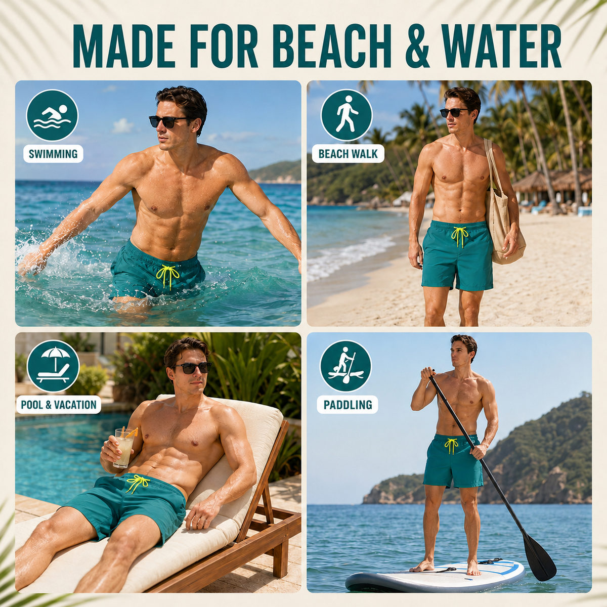 Thrives Outdoor | Marinex Men's Swim Shorts Short Length 5