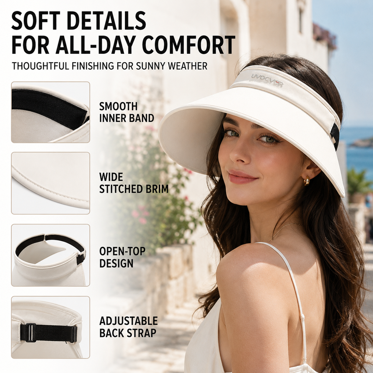 Thrives Outdoor | ShadeLuxe Wide Brim Sun Visor 3
