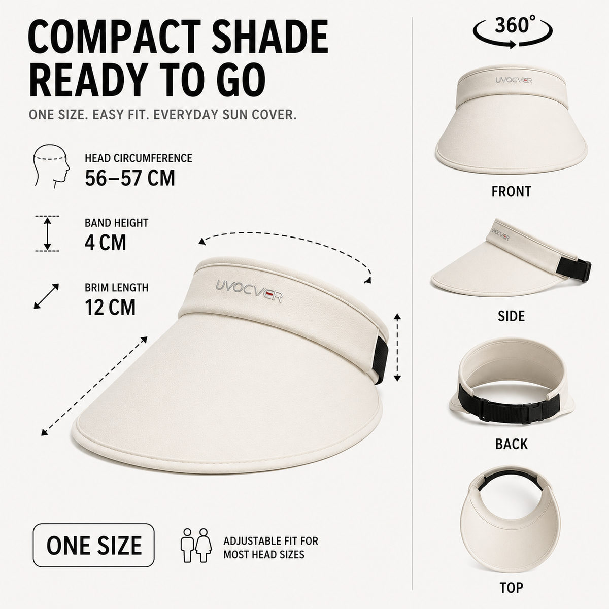 Thrives Outdoor | ShadeLuxe Wide Brim Sun Visor 7