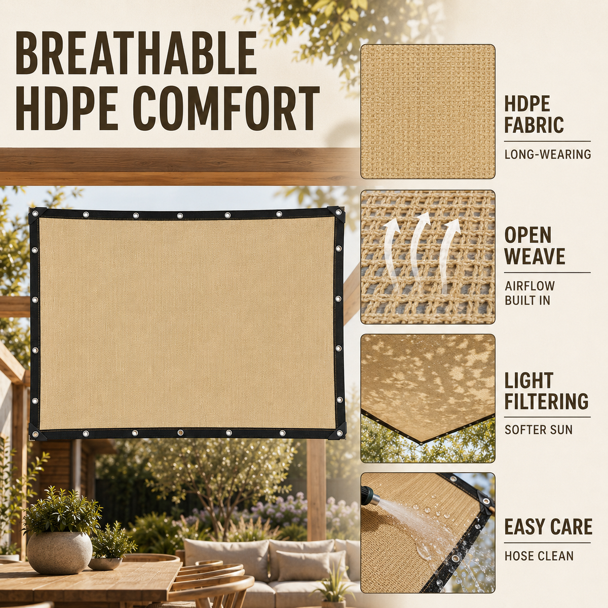 Thrives Outdoor | Shadeora Rectangular Sunshade Awning 4