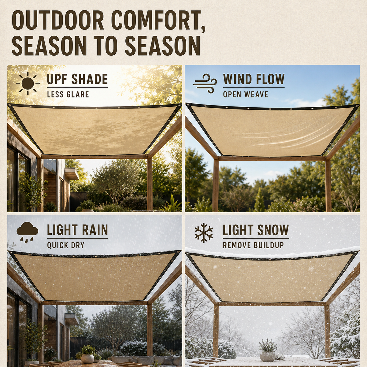 Thrives Outdoor | Shadeora Rectangular Sunshade Awning 5