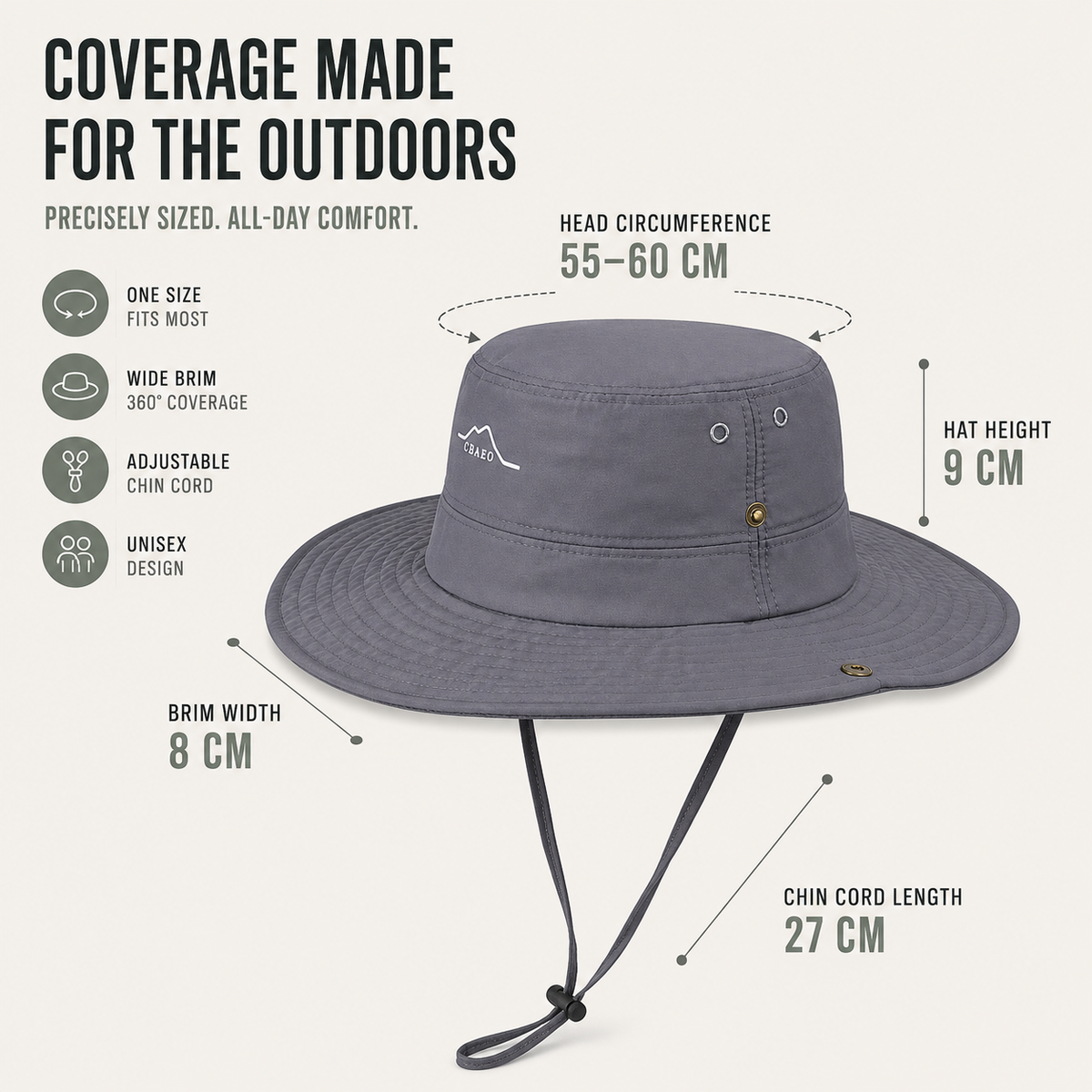 Thrives Outdoor | Shadorra Wide-Brim Waterproof Outdoor Hat 7
