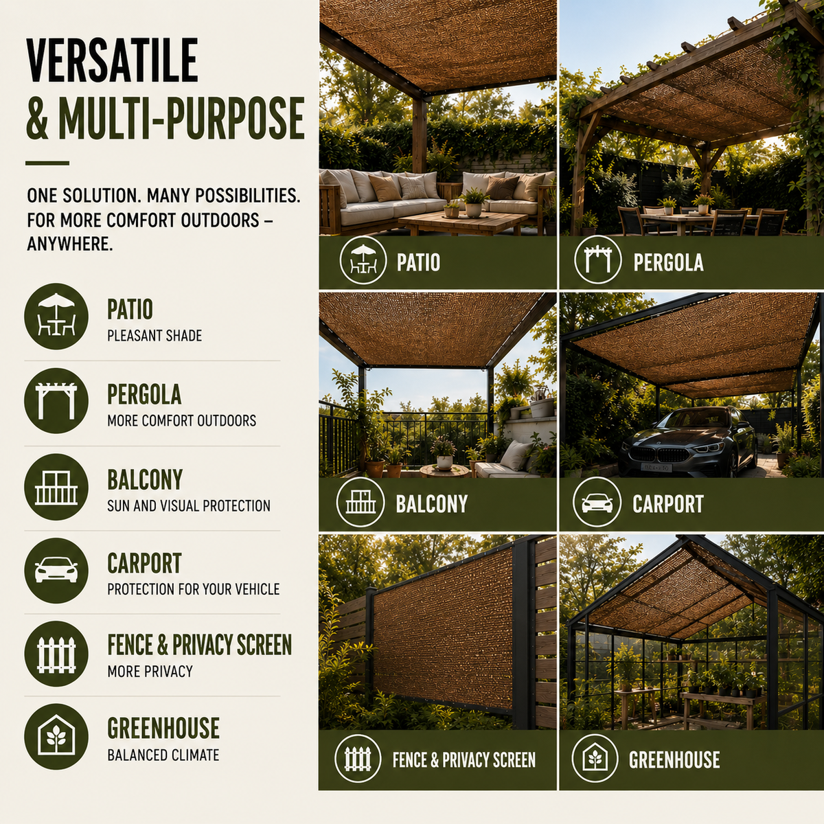 Thrives Outdoor | SolariMesh Outdoor Shade Canopy 6