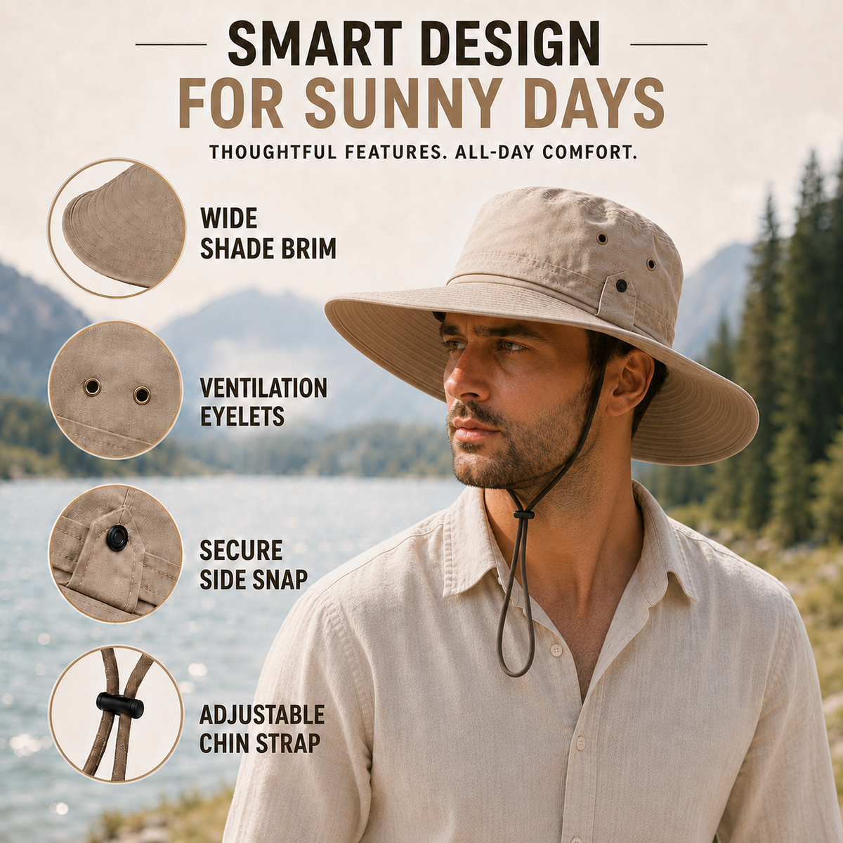 Thrives Outdoor | Solbray Wide-Brim Sun Hat 3
