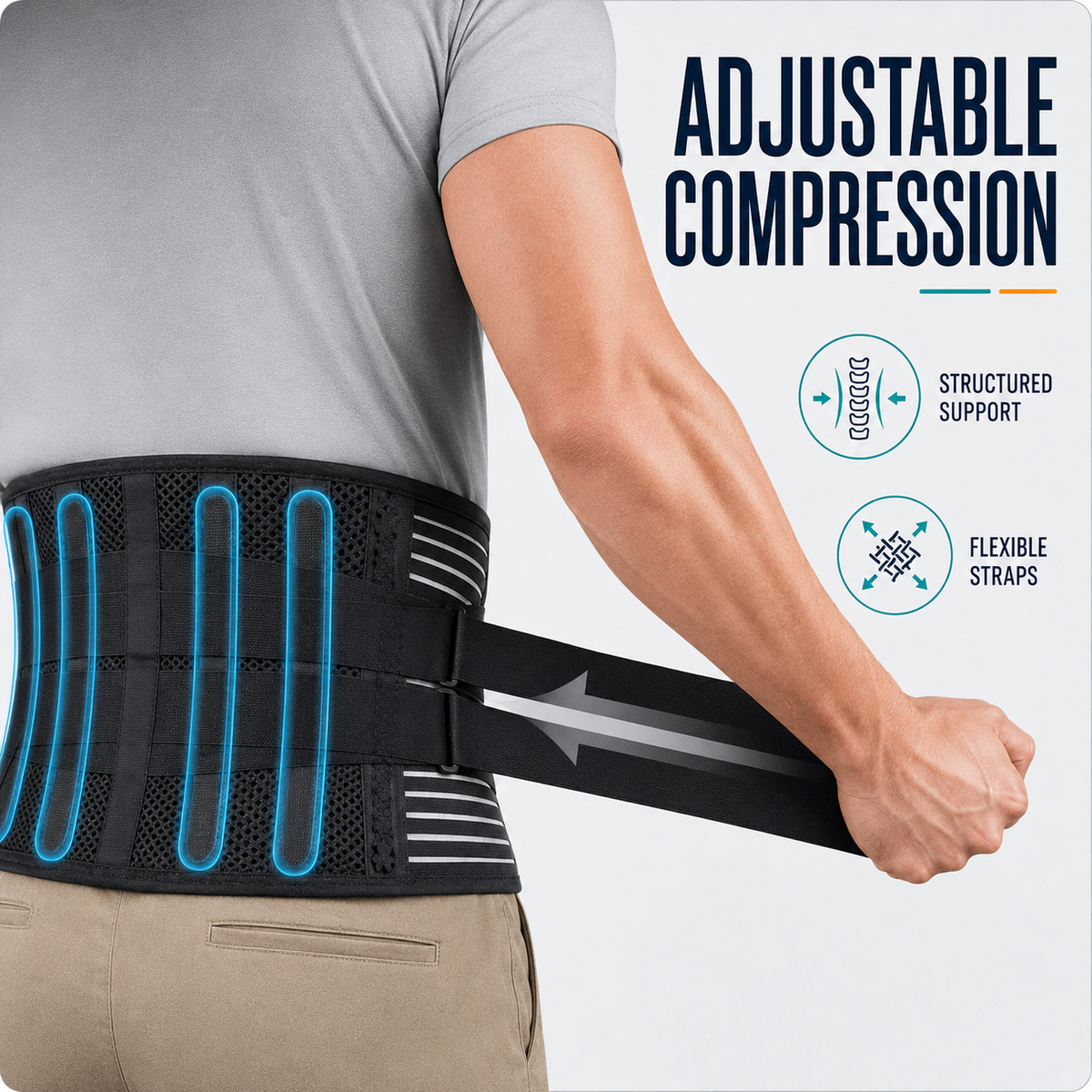 Thrives Outdoor | Spineforte Adjustable Lumbar Support Belt 6