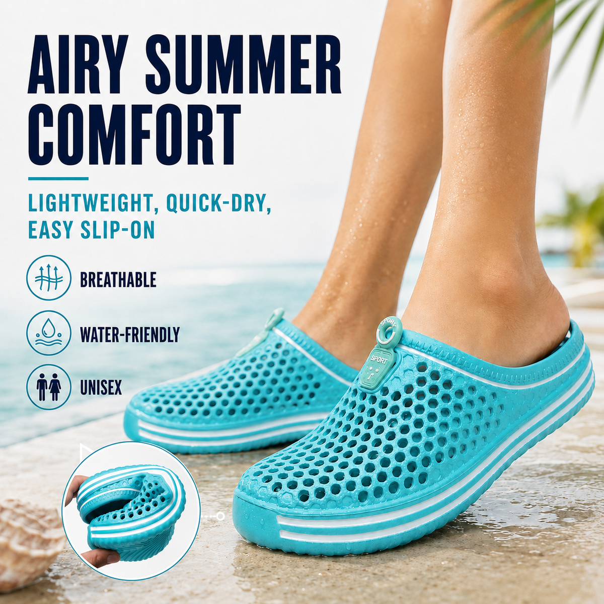 Thrives Outdoor | Splashco Hollow-Out Slip-On Water Sandal 2