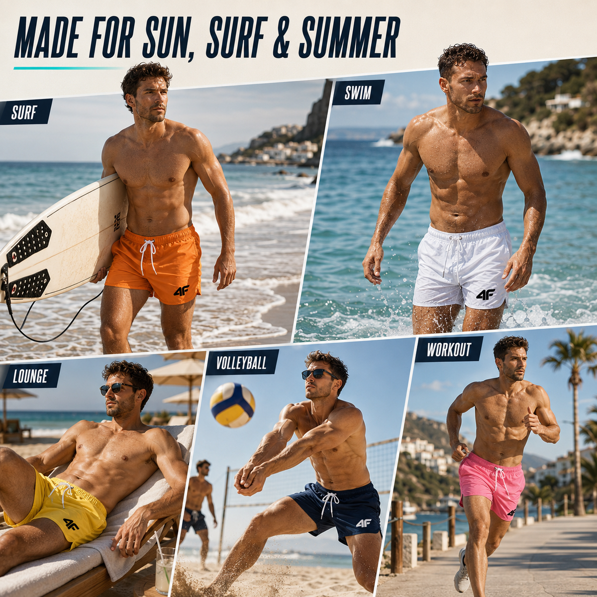 Thrives Outdoor | TideSprint Men's Short-Cut Trunks 4