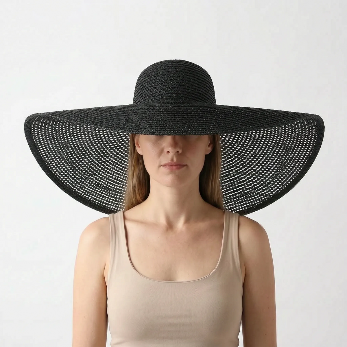 Thrives Outdoor | Vistana Oversized Foldable Woven Summer Sun Hat 13