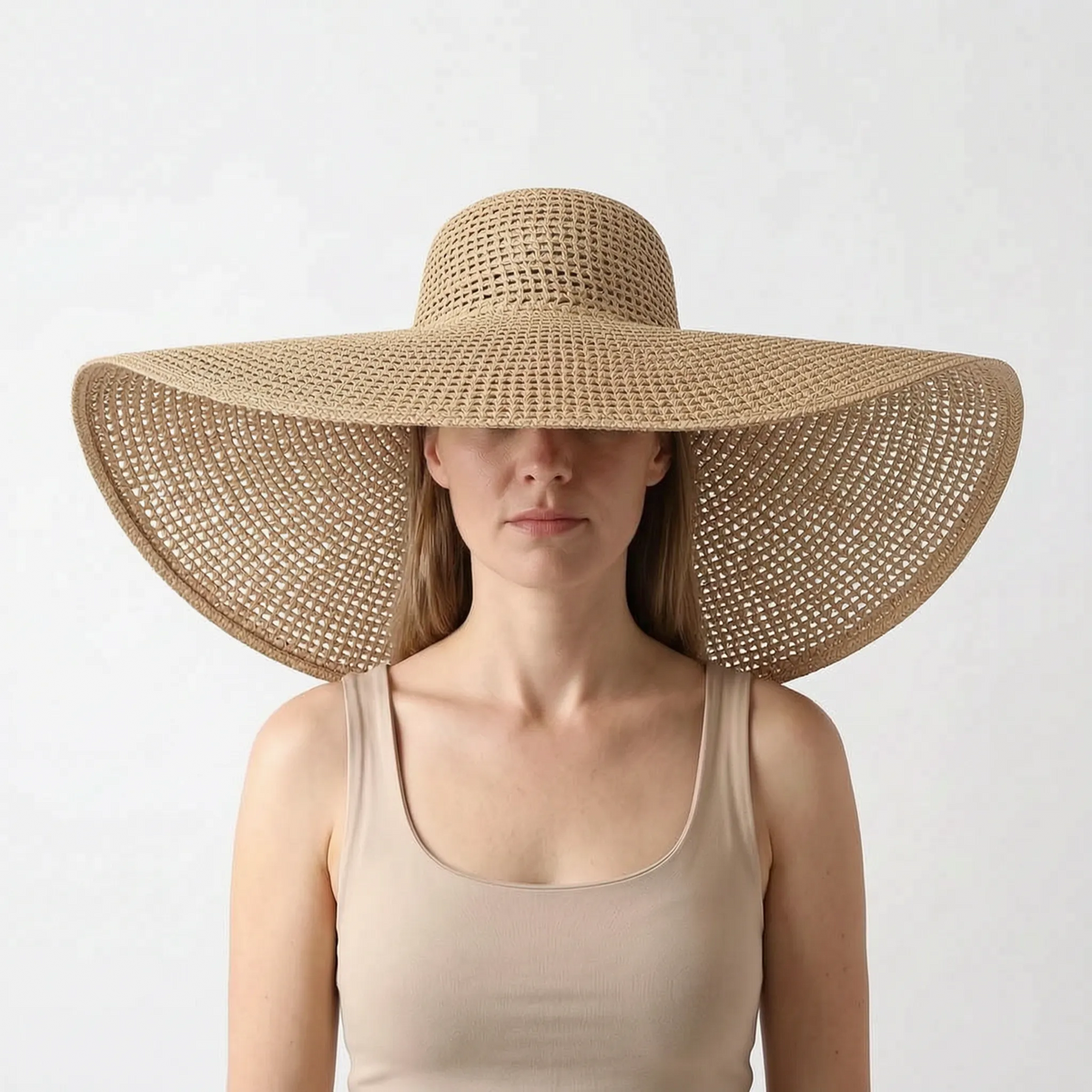 Thrives Outdoor | Vistana Oversized Foldable Woven Summer Sun Hat 5