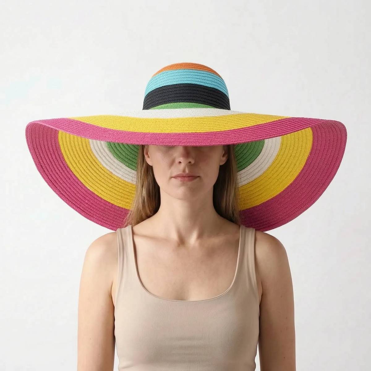 Thrives Outdoor | Vistana Oversized Foldable Woven Summer Sun Hat 7