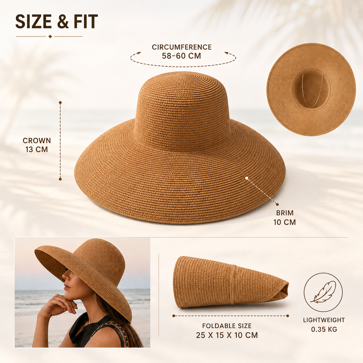 Thrives Outdoor | Vuelita Wide-Brimmed Floppy Summer Hat 2