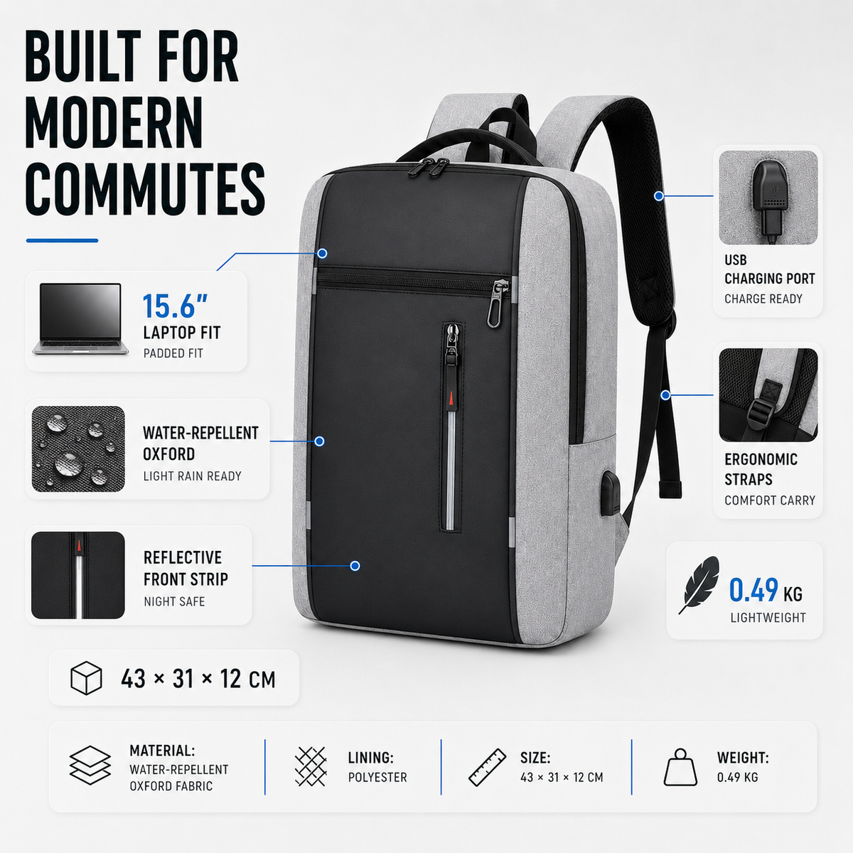 Thrives Outdoor | Waterproof Business Backpack 2