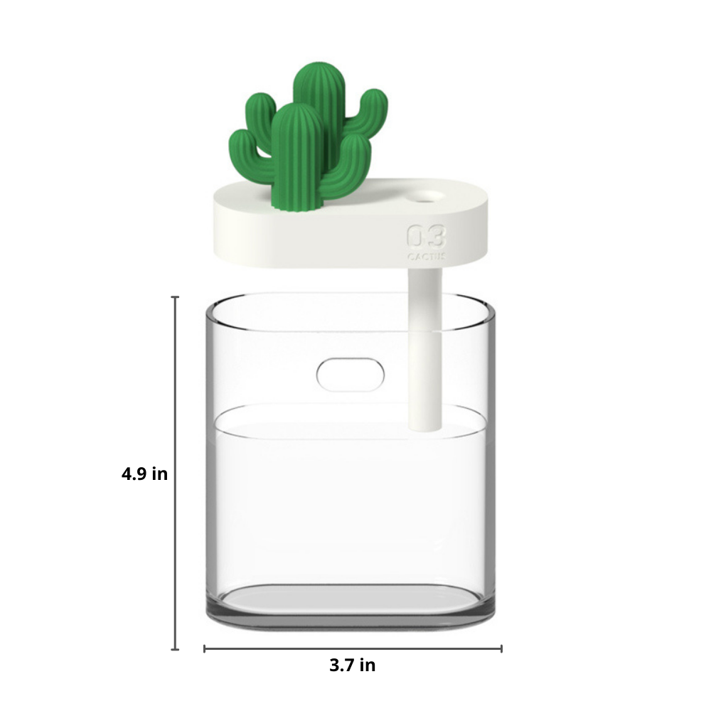 Diffuseur d’Arôme Cactus – Brume Ultrasonique, Éclairage LED & Réservoir de 160 ml pour Usage Domestique