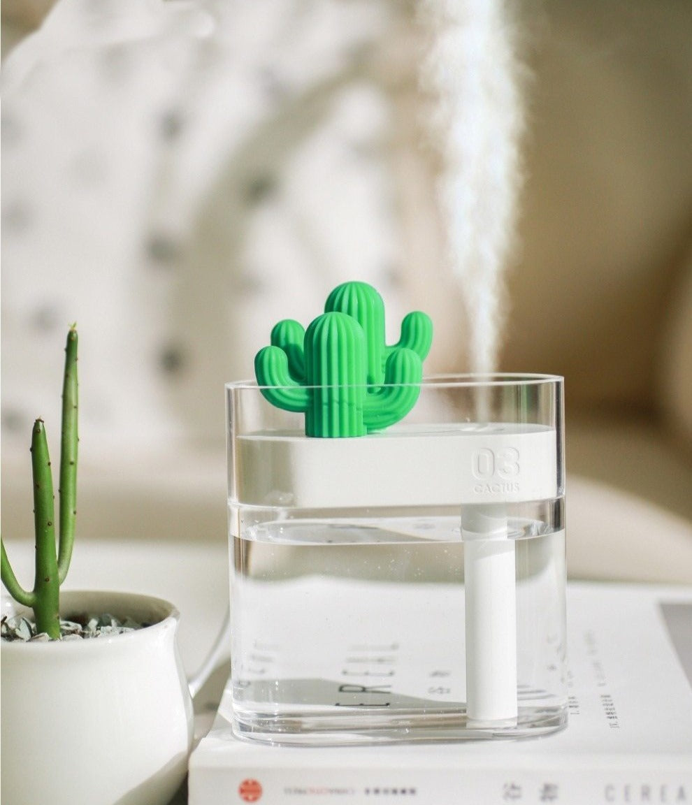 Diffuseur d’Arôme Cactus – Brume Ultrasonique, Éclairage LED & Réservoir de 160 ml pour Usage Domestique