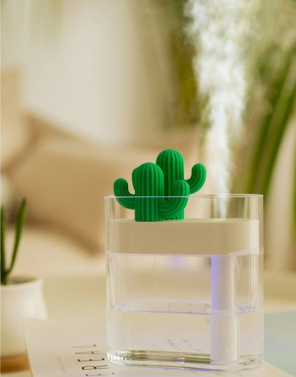 Diffuseur d’Arôme Cactus – Brume Ultrasonique, Éclairage LED & Réservoir de 160 ml pour Usage Domestique