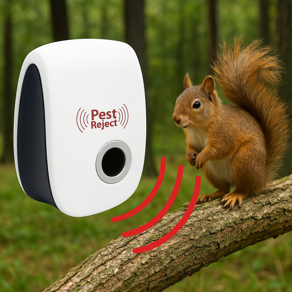 Ultrasonic Outdoor Pest Repeller for Squirrels and Rodents, Safe for Pets 0