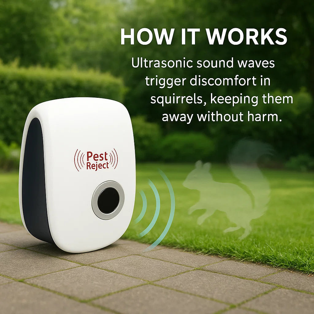 Ultrasonic Outdoor Pest Repeller for Squirrels and Rodents, Safe for Pets 3