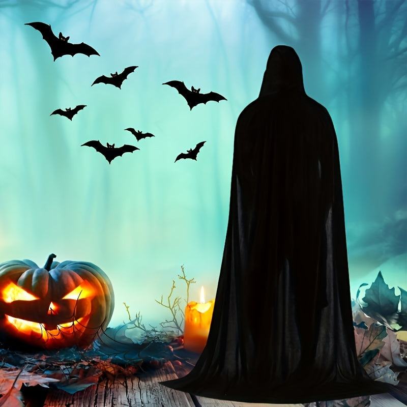 Unisex Lange Hoody Halloween Kostuum Cape | Elegante Vintage 0