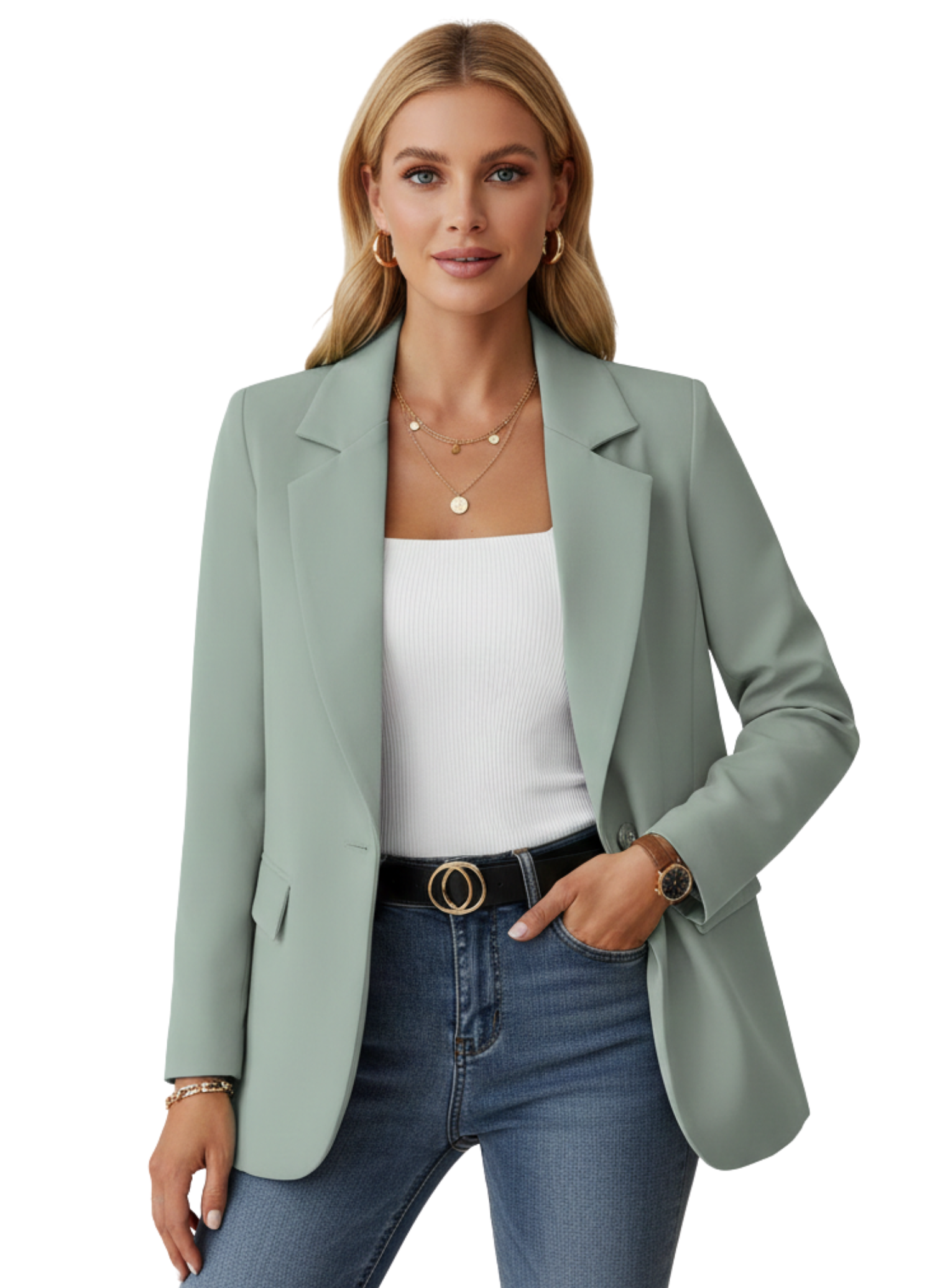 Women’s Chic Blazer Jacket | Single-Button Lapel Work to Weekend Style