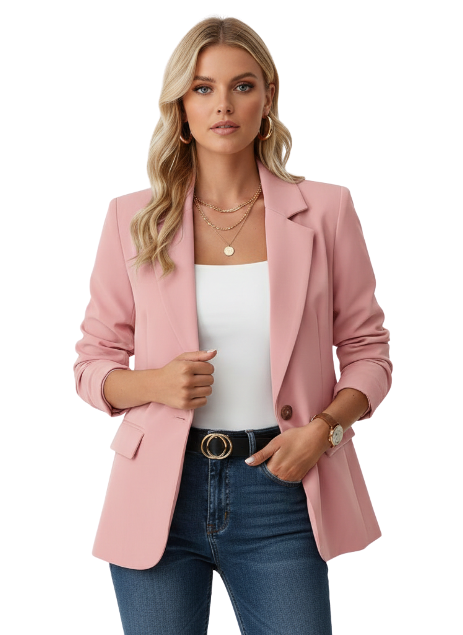 Women’s Chic Blazer Jacket | Single-Button Lapel Work to Weekend Style