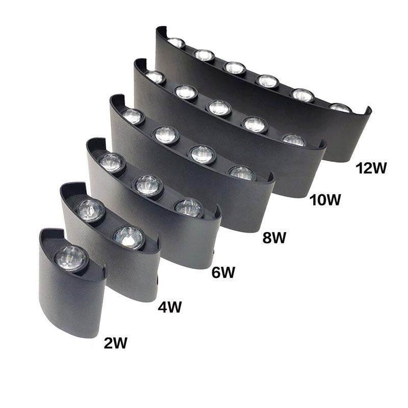 Moderne vandtæt LED-væglampe til indendørs og udendørs brug