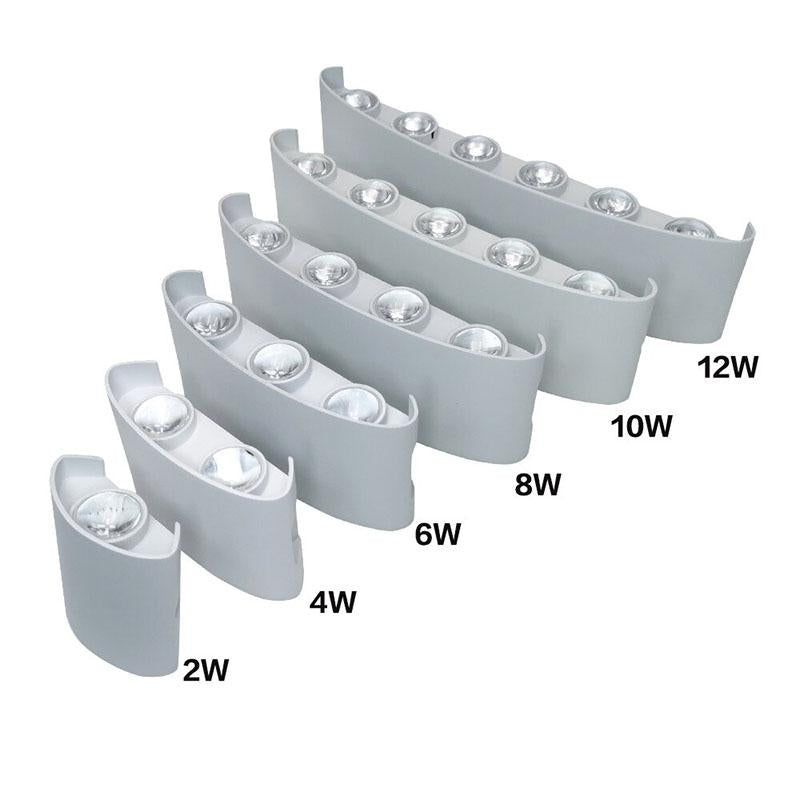 Moderne vandtæt LED-væglampe til indendørs og udendørs brug