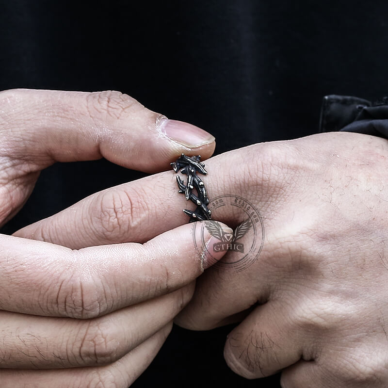 Vintage Jesus Crown of Thorns Stainless Steel Ring 1