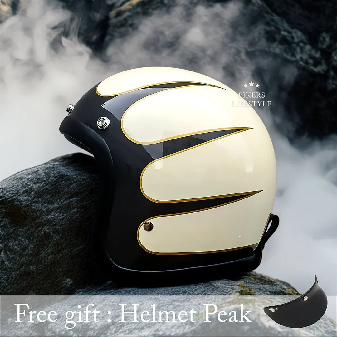 Open-face motorcycle helmet