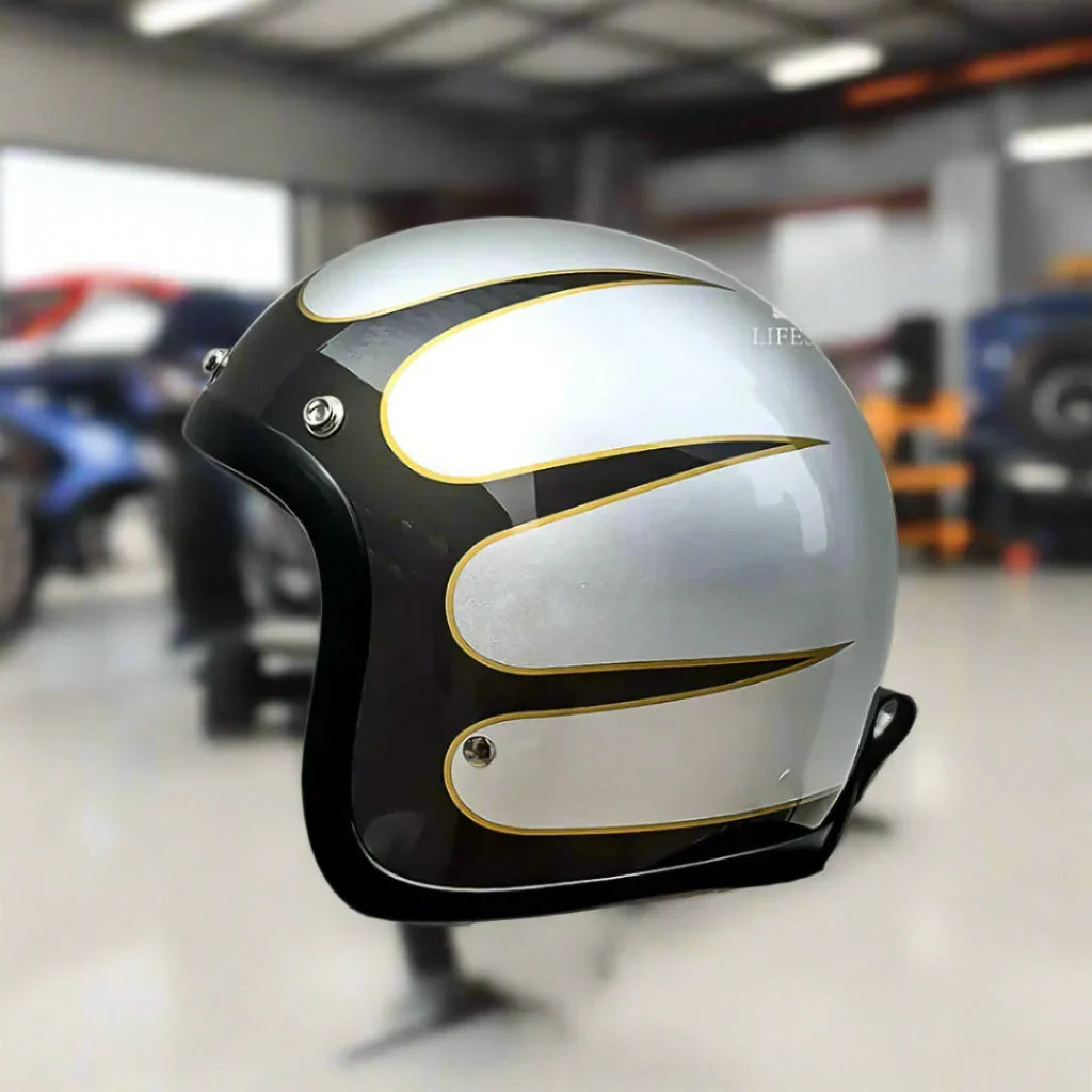 Open-face motorcycle helmet