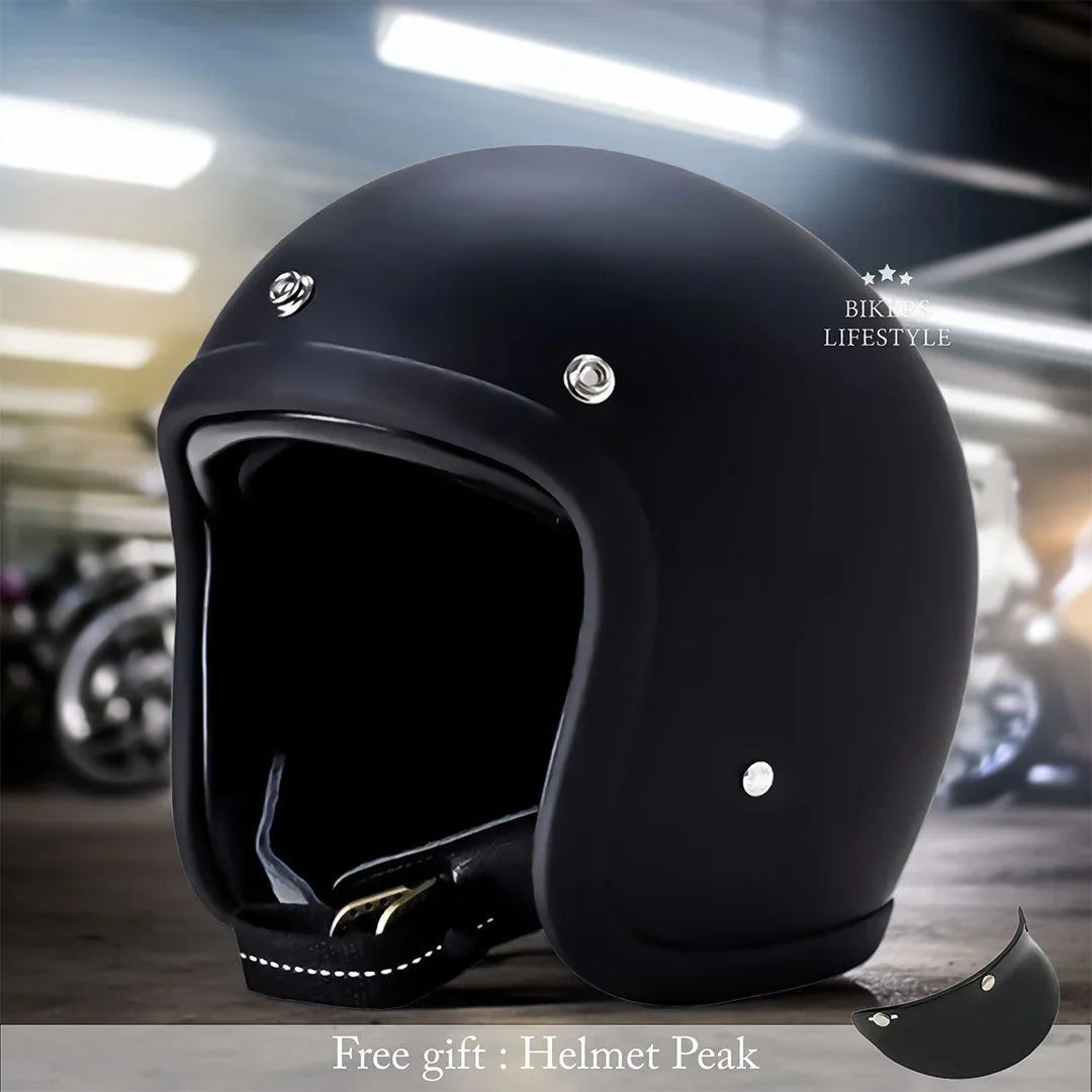 Open-face motorcycle helmet