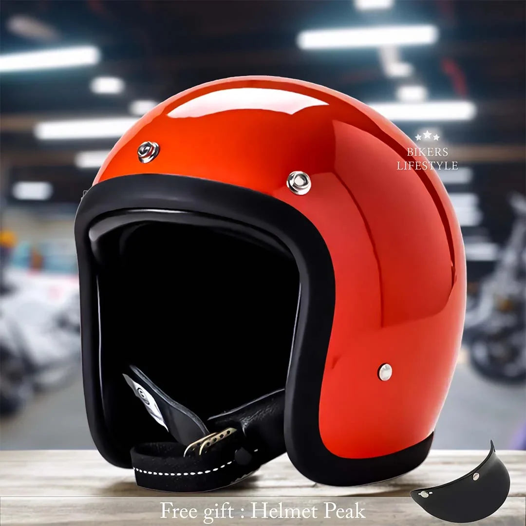 Open-face motorcycle helmet