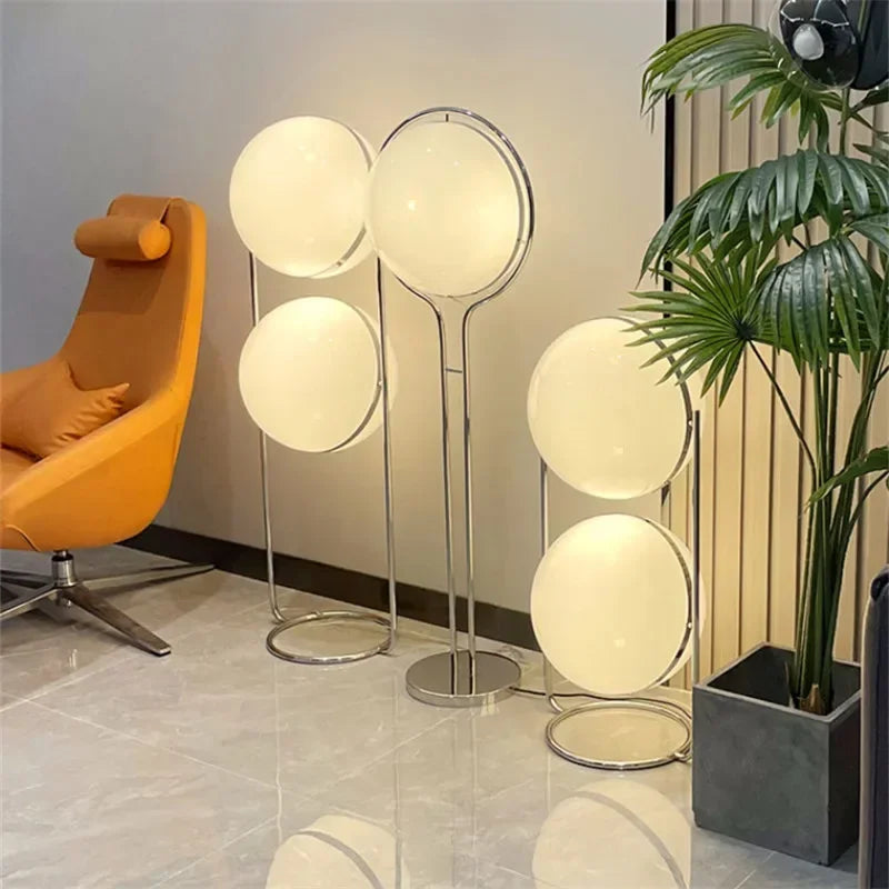 Globe floor lamp
