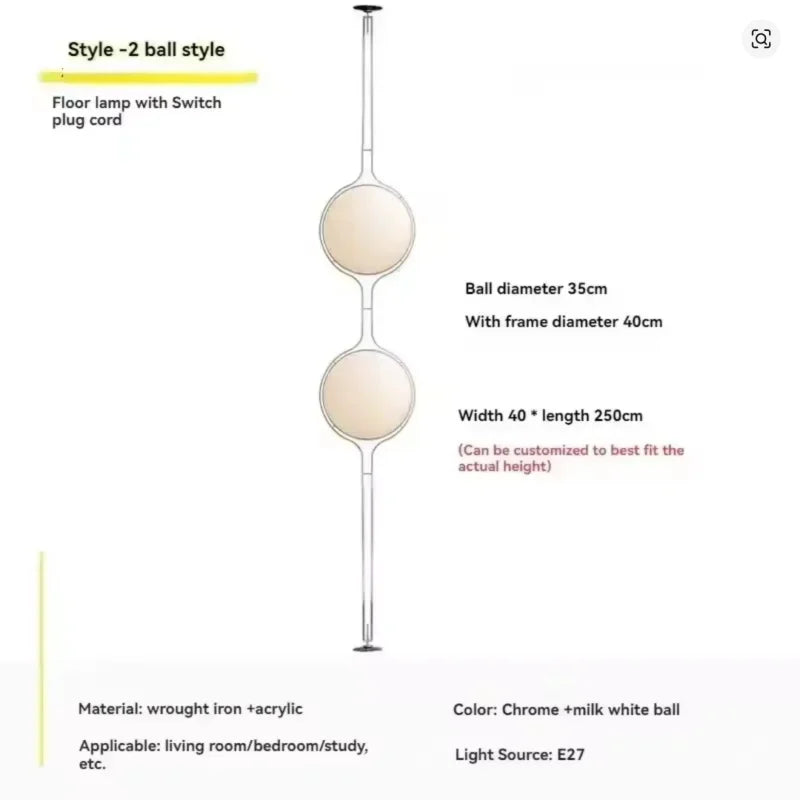 Globe floor lamp