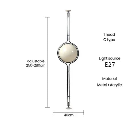 Globe floor lamp