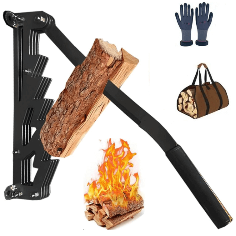 Wall Mounted Firewood Kindling Splitter 1