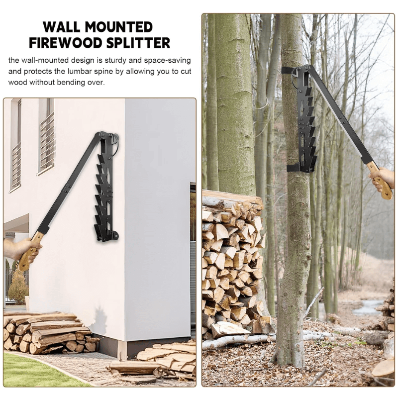 Wall Mounted Firewood Kindling Splitter 7